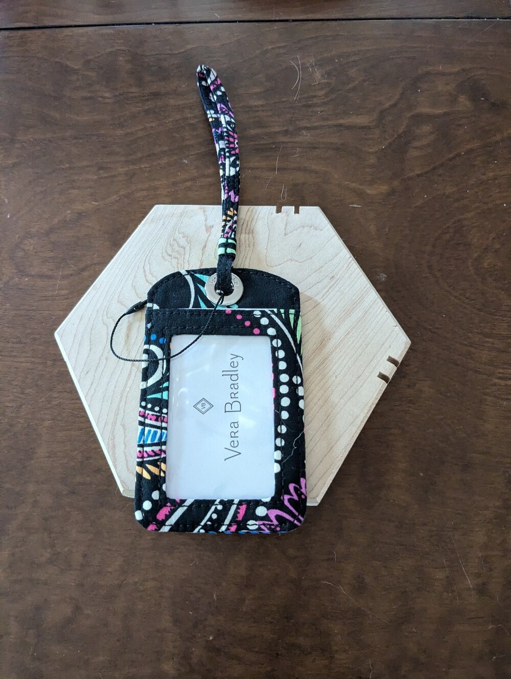 Vera Bradley Bandana Swirl Cotton Zip ID Case & Lanyard NWT